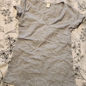 Bozzolo Heather Gray V-Neck Short Sleeve Tee